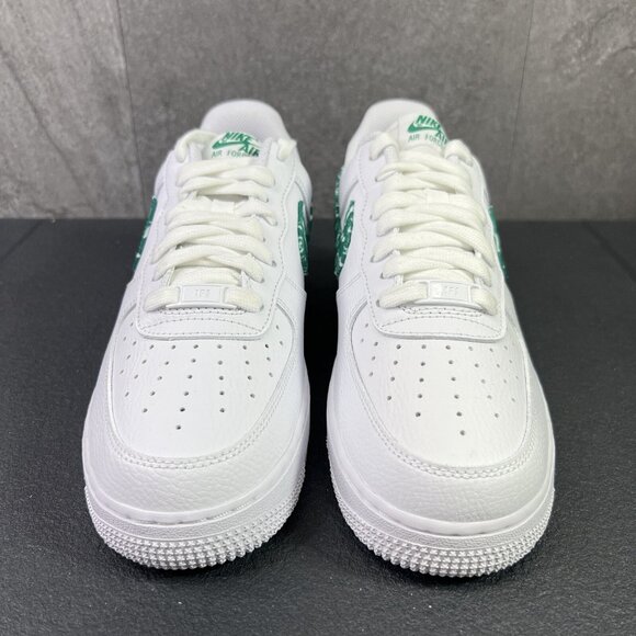 Nike Air Force 1 '07 ESS Green Paisley White Size 10 Womens Sneakers - Picture 8 of 11